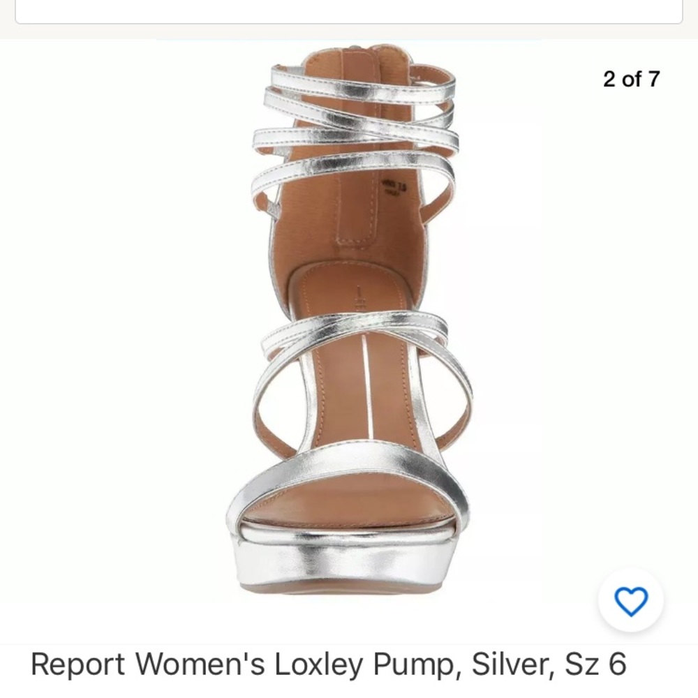 Report Women's Loxley Pump, Silver, Sz 6